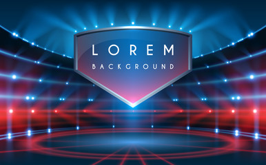 Sport background in blue and red colors © d1sk