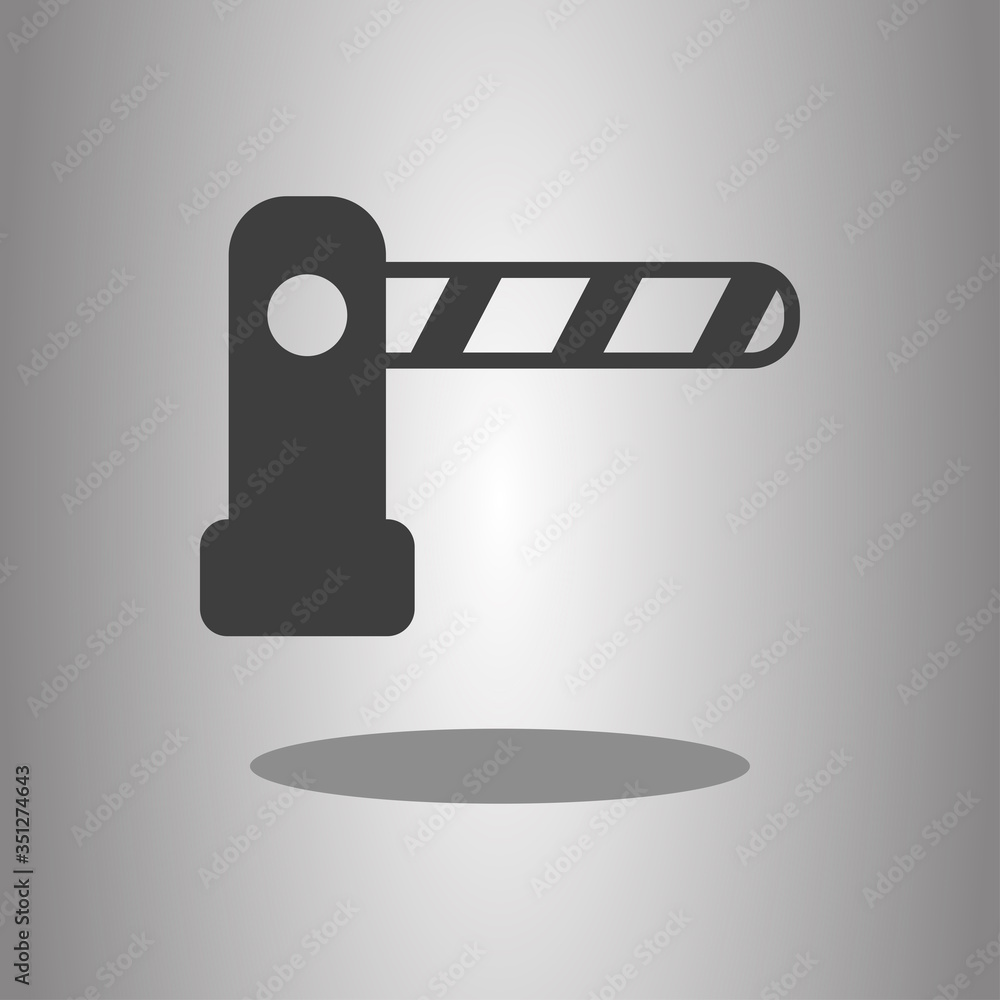 Poster barrier simple icon vector with shadow. flat desing