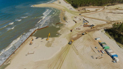 Przekop Mierzei Wiślanej z drona © Marcin
