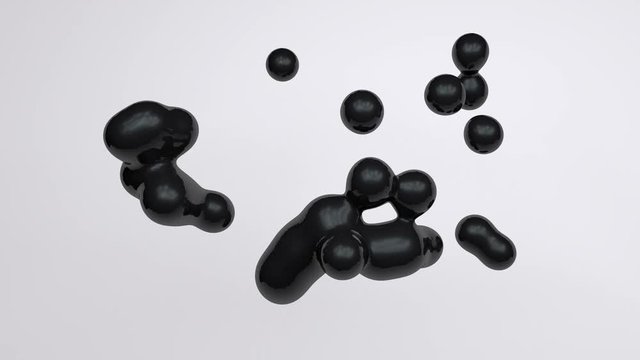 Fast 3D Abstract animation of black sound wave equalizer.  Abstract animation of fluid .  Audio spectrum simulation for music, futuristic, ads. 