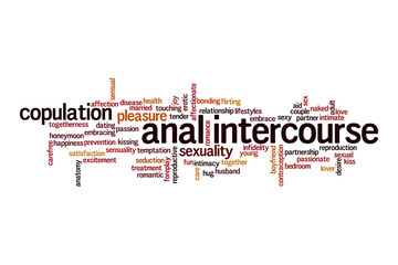 Anal intercourse cloud concept