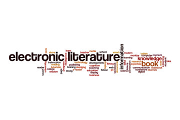 Electronic literature cloud concept