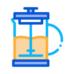 press teapot icon vector. press teapot sign. color symbol illustration