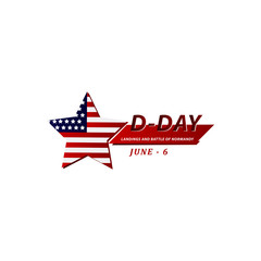 D-day Celebration Landing and Battle of Normandy Vector Template Design Illustration