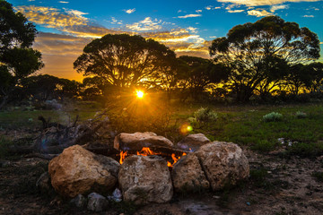 Orange landscape Sunset around Australia