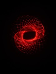 Light abstract forms symmetrical round different colors