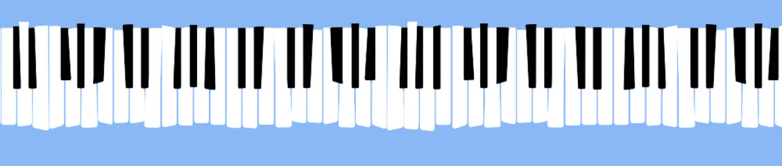 Here is a stylized, distorted retro piano keyboard. This is a vector image. © Rob Goebel