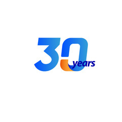 30 Years Anniversary Celebration Vector Template Design Illustration