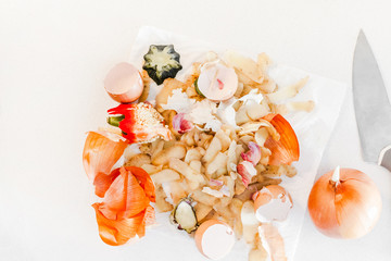 Organic cooking food waste ready to composting
