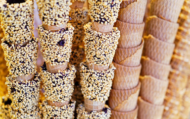Italian wafer cones in Florence reflex