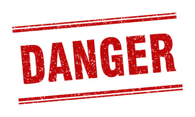 danger stamp. danger label. square grunge sign