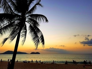 sunset beach in phuket
