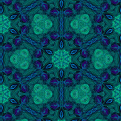 Obraz na płótnie Canvas Kaléidoscope - Abstrait - Turquoise - Bennydoscope
