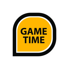 Game time with font design.	