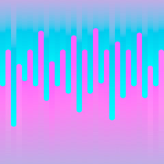 Rounded lines seamless pattern. Pink and blue gradient parallel lines. Dynamic abstract geometric shapes. Trendy Flat Vector illustration for background, wallpaper, posters, wrapping paper, textile