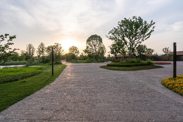 road in city park