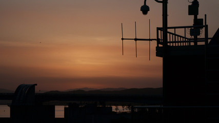 Fototapeta premium Sunset on River in Daegu, Korea