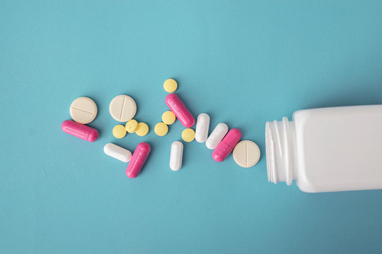 medicine capsule, tablets and pill. pharmacy concept, healthcare concept