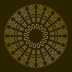 islamic ornament circle vector