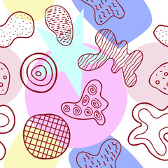 Abstract seamless cute pattern in soft colors. Childrens background