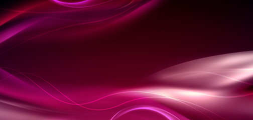 Pink soft waves creative lines - beautiful abstract background