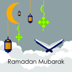 concept design vector month Ramadan Mubarak