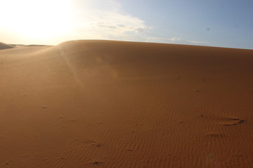 Fototapeta na wymiar 気軽にサハラ砂漠が体験できる　メルズーガ（モロッコ）