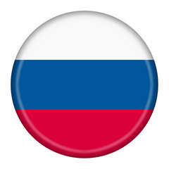 Russian Federation flag button illustration with clipping path