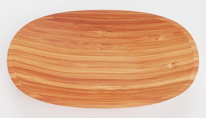 Realistic 3d Render of Bamboo Bowl