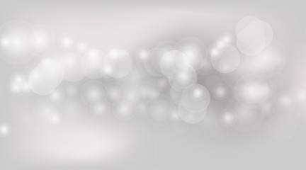 Abstract background bubbles bokeh blurred.  Bubbles soft gray for graphic banner. Grey background with bokeh circle soft. Soft bokeh blur grey light wallpaper. vector EPS.10