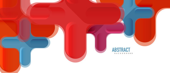 Glossy multicolored plastic style cross composition, x shape design, techno geometric modern abstract background. Trendy abstract layout template