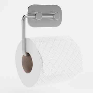 Realistic 3D Render Of Toilet Paper