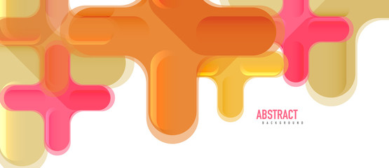 Glossy multicolored plastic style cross composition, x shape design, techno geometric modern abstract background. Trendy abstract layout template