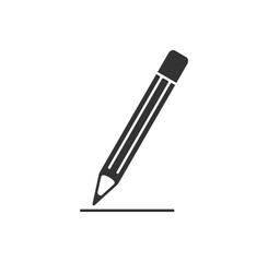 Vector icon ordinary pencil on a light background.