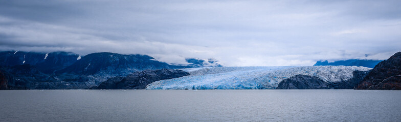 Melting  Clear and Blue Ice on the Glacier Gray, Chile