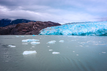 Ice Piece in the Lake of Gray, near of the Grey Glacier in the Southern Patagonian Ice Field, Chile