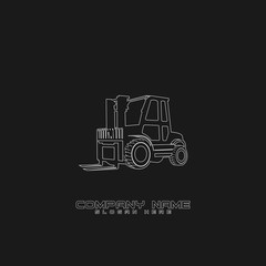 Forklift transportation Silhouette Vector