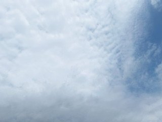 Sky background, Cloud formation during the rainy season, rainy season in the period is cool and humid.