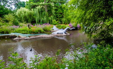 Dinosaur models in Crystal Palace Park