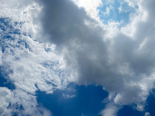 Fototapeta premium Sky background, Cloud formation during the rainy season, rainy season in the period is cool and humid.