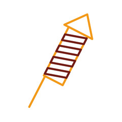 rocket firework line style icon