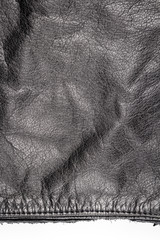 Piece of black leather