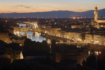 Fototapeta na wymiar View of Florence from Piazzale Michelangelo.