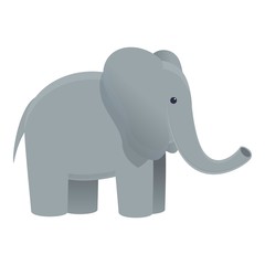 Safari elephant icon. Cartoon of safari elephant vector icon for web design isolated on white background
