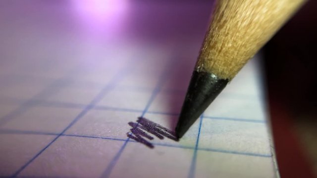Super macro shot of pencil drawing
