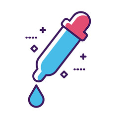 medicine drug dropper line and fill style