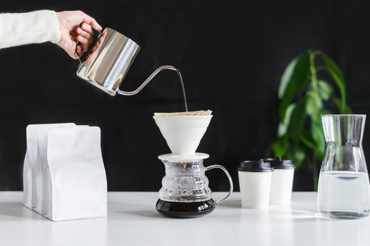 Coffee v60 brewing 