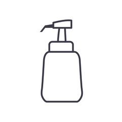 Soap dispenser line style icon vector design