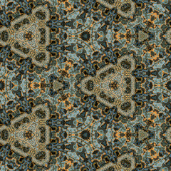 Kaléidoscope - Effet d'optique - Jaune - Ocre - Bennydoscope