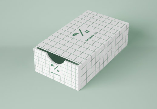 Rectangular Paper Box Packaging Mockup